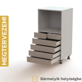   Egyedileg tervezhető bútorelem - F19, Fiók | Fiók | Fiók | Fiók | Dupla fiók | Nyitott