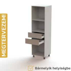   Egyedileg tervezhető bútorelem - F27, Nyitott | Fiók | Fiók | Nyitott | Nyitott